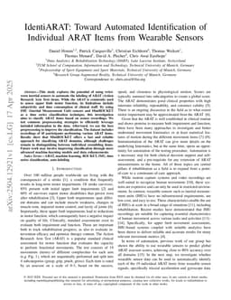 IdentiARAT: Toward Automated Identification of Individual ARAT Items from Wearable Sensors