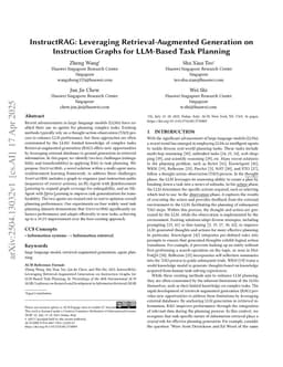 InstructRAG: Leveraging Retrieval-Augmented Generation on Instruction Graphs for LLM-Based Task Planning