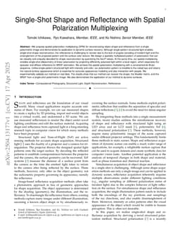 Single-Shot Shape and Reflectance with Spatial Polarization Multiplexing