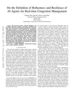 On the Definition of Robustness and Resilience of AI Agents for Real-time Congestion Management