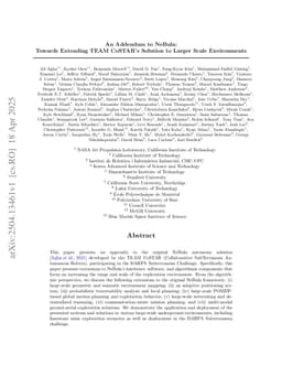 An Addendum to NeBula: Towards Extending TEAM CoSTAR's Solution to Larger Scale Environments