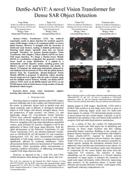 DenSe-AdViT: A novel Vision Transformer for Dense SAR Object Detection