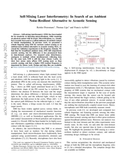 Self-Mixing Laser Interferometry: In Search of an Ambient Noise-Resilient Alternative to Acoustic Sensing