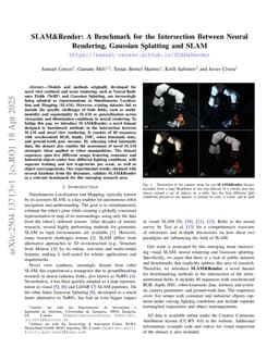 SLAM&Render: A Benchmark for the Intersection Between Neural Rendering, Gaussian Splatting and SLAM