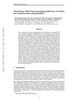 Think Deep, Think Fast: Investigating Efficiency of Verifier-free Inference-time-scaling Methods