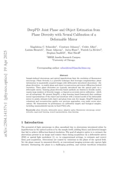 DeepPD: Joint Phase and Object Estimation from Phase Diversity with Neural Calibration of a Deformable Mirror