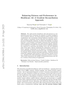 Balancing Fairness and Performance in Healthcare AI: A Gradient Reconciliation Approach