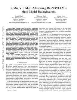 ResNetVLLM-2: Addressing ResNetVLLM's Multi-Modal Hallucinations