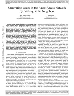 Uncovering Issues in the Radio Access Network by Looking at the Neighbors