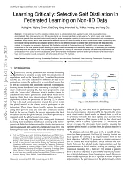 Learning Critically: Selective Self Distillation in Federated Learning on Non-IID Data