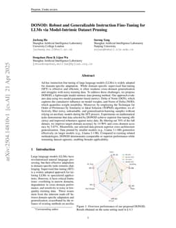 DONOD: Robust and Generalizable Instruction Fine-Tuning for LLMs via Model-Intrinsic Dataset Pruning