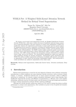 WMKA-Net: A Weighted Multi-Kernel Attention NetworkMethod for Retinal Vessel Segmentation