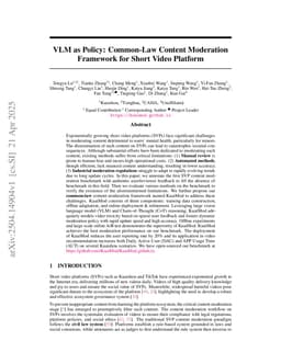 VLM as Policy: Common-Law Content Moderation Framework for Short Video Platform