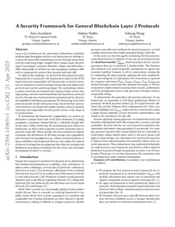 A Security Framework for General Blockchain Layer 2 Protocols