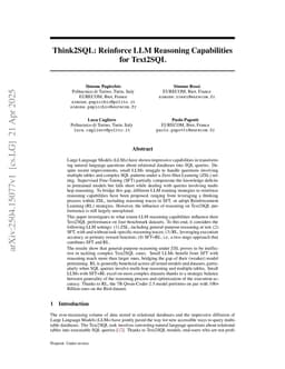 Think2SQL: Reinforce LLM Reasoning Capabilities for Text2SQL
