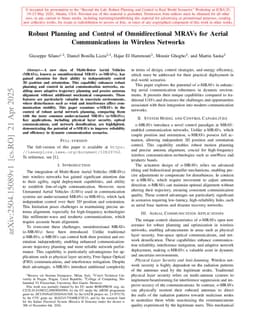 Robust Planning and Control of Omnidirectional MRAVs for Aerial Communications in Wireless Networks