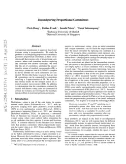 Reconfiguring Proportional Committees