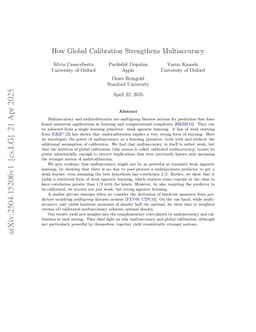 How Global Calibration Strengthens Multiaccuracy