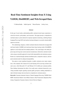 Visualizing Public Opinion on X: A Real-Time Sentiment Dashboard Using VADER and DistilBERT