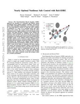 Nearly Optimal Nonlinear Safe Control with BaS-SDRE