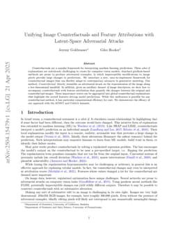 Unifying Image Counterfactuals and Feature Attributions with Latent-Space Adversarial Attacks