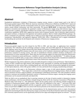 Fluorescence Reference Target Quantitative Analysis Library