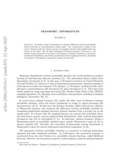 Transport f divergences