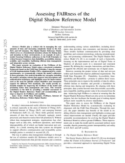 Assessing FAIRness of the Digital Shadow Reference Model