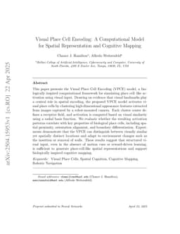Visual Place Cell Encoding: A Computational Model for Spatial Representation and Cognitive Mapping