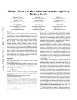 Efficient Discovery of Motif Transition Process for Large-Scale Temporal Graphs