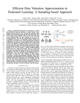 Efficient Data Valuation Approximation in Federated Learning: A Sampling-based Approach