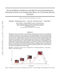 Feature Mixing Approach for Detecting Intraoperative Adverse Events in Laparoscopic Roux-en-Y Gastric Bypass Surgery