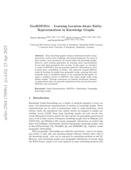 GeoRDF2Vec Learning Location-Aware Entity Representations in Knowledge Graphs