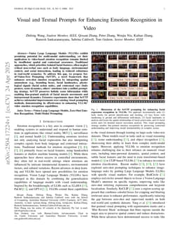 Visual and textual prompts for enhancing emotion recognition in video