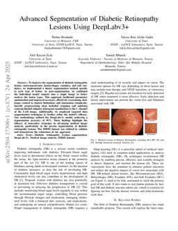 Advanced Segmentation of Diabetic Retinopathy Lesions Using DeepLabv3+