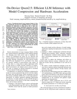 On-Device Qwen2.5: Efficient LLM Inference with Model Compression and Hardware Acceleration