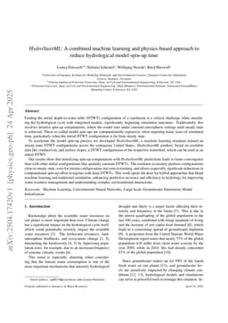 HydroStartML: A combined machine learning and physics-based approach to reduce hydrological model spin-up time