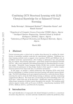 Combining GCN Structural Learning with LLM Chemical Knowledge for Enhanced Virtual Screening