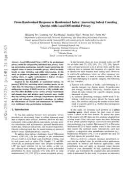 From Randomized Response to Randomized Index: Answering Subset Counting Queries with Local Differential Privacy