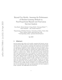 Beyond Cox Models: Assessing the Performance of Machine-Learning Methods in Non-Proportional Hazards and Non-Linear Survival Analysis