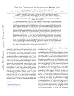 Near-Term Pseudorandom and Pseudoresource Quantum States