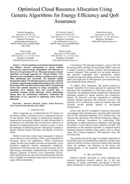 Optimized Cloud Resource Allocation Using Genetic Algorithms for Energy Efficiency and QoS Assurance