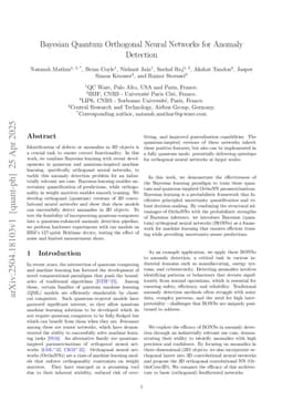 Bayesian Quantum Orthogonal Neural Networks for Anomaly Detection