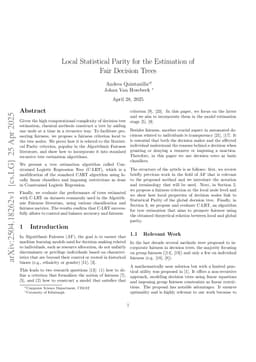 Local Statistical Parity for the Estimation of Fair Decision Trees