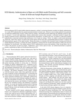 ECG Identity Authentication in Open-set with Multi-model Pretraining and Self-constraint Center & Irrelevant Sample Repulsion Learning