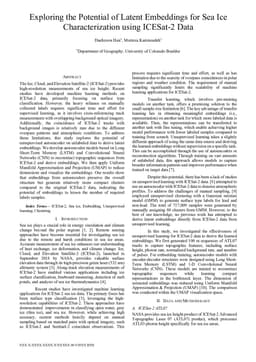 Exploring the Potential of Latent Embeddings for Sea Ice Characterization using ICESat-2 Data