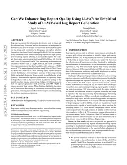 Can We Enhance Bug Report Quality Using LLMs?: An Empirical Study of LLM-Based Bug Report Generation