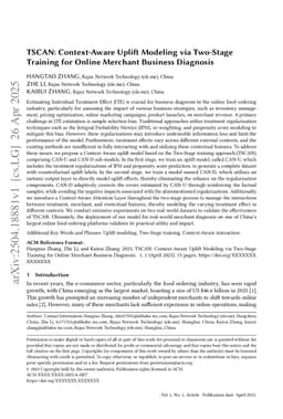 TSCAN: Context-Aware Uplift Modeling via Two-Stage Training for Online Merchant Business Diagnosis