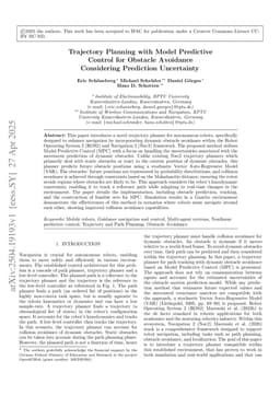 Trajectory Planning with Model Predictive Control for Obstacle Avoidance Considering Prediction Uncertainty