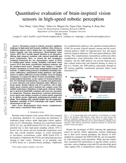 Quantitative evaluation of brain-inspired vision sensors in high-speed robotic perception